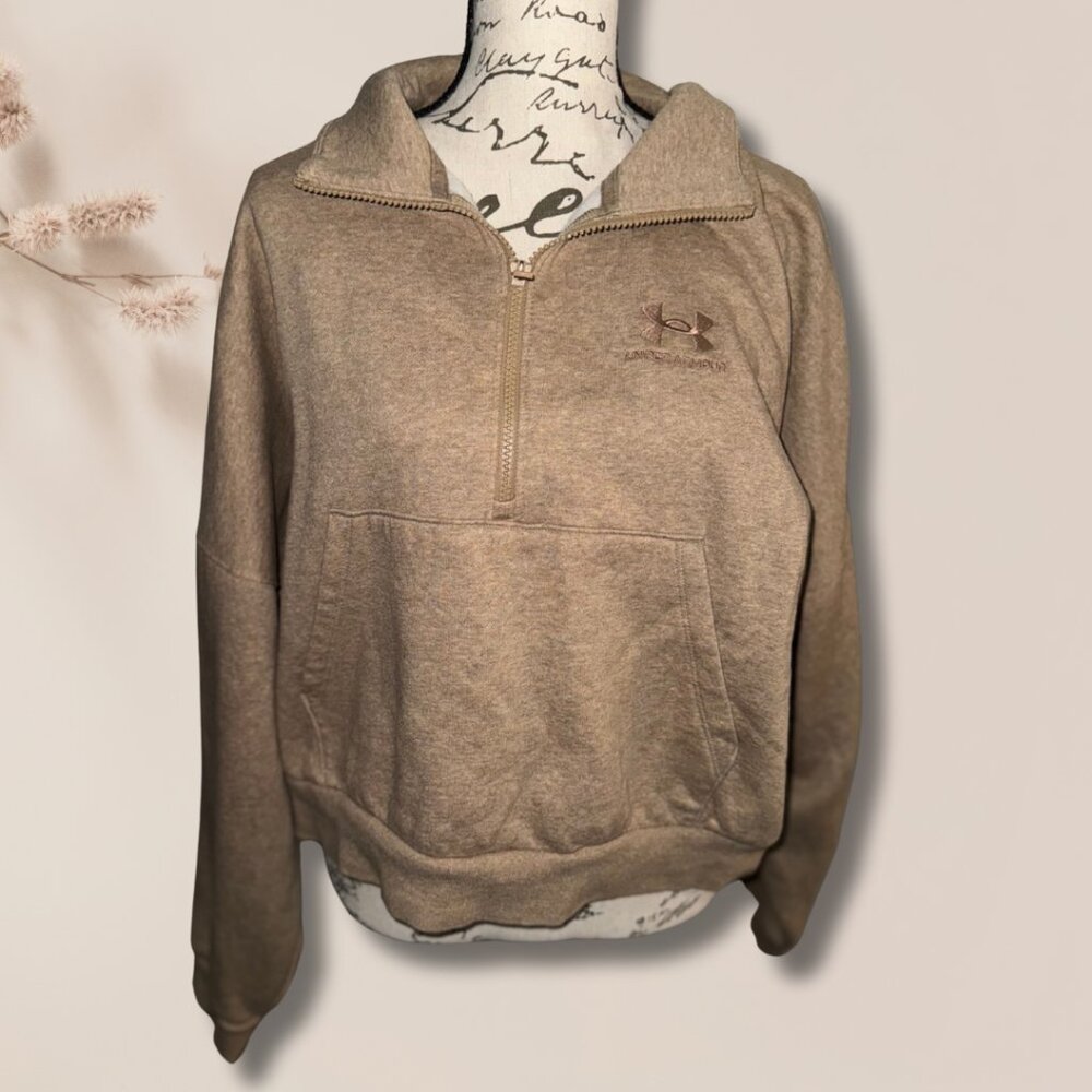 Under Armour Brown Quarter-Zip Pullover - L